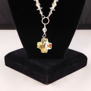 Sterling Silver & Swarovski Crystal Beaded Necklace S131